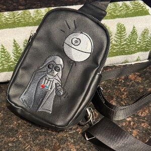 Star Wars Black Crossbody Bag with Darth Vader Design